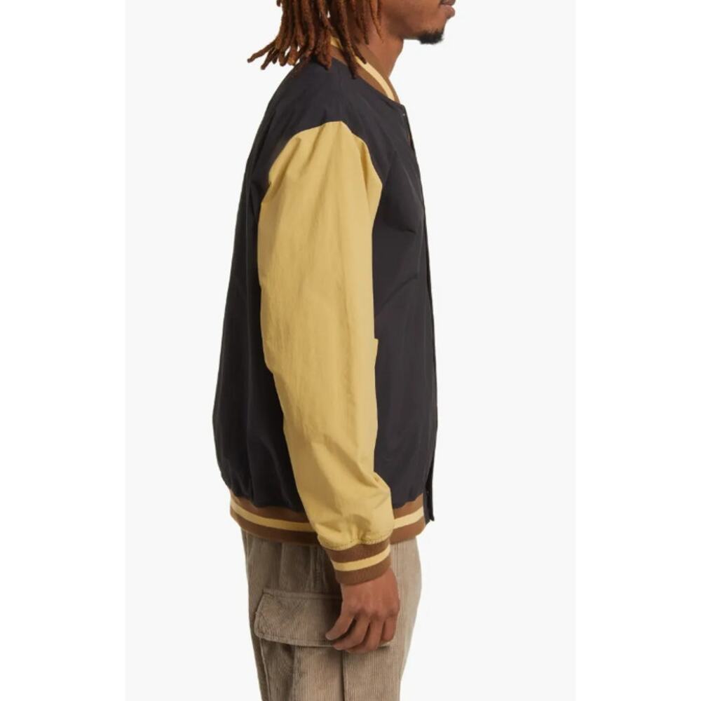 Vans Men’s Nylon Varsity Bomber Jacket – Black & Antelope Tan – Size Large – NWT - Picture 5 of 9